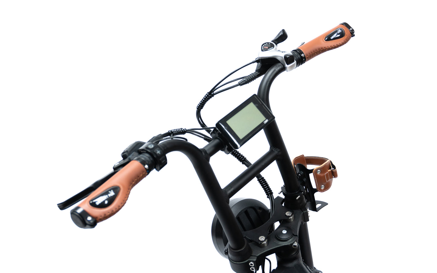 Desert Fox Luxury Gel Grips in Black Vegan Leather for Bikes & Fatbikes