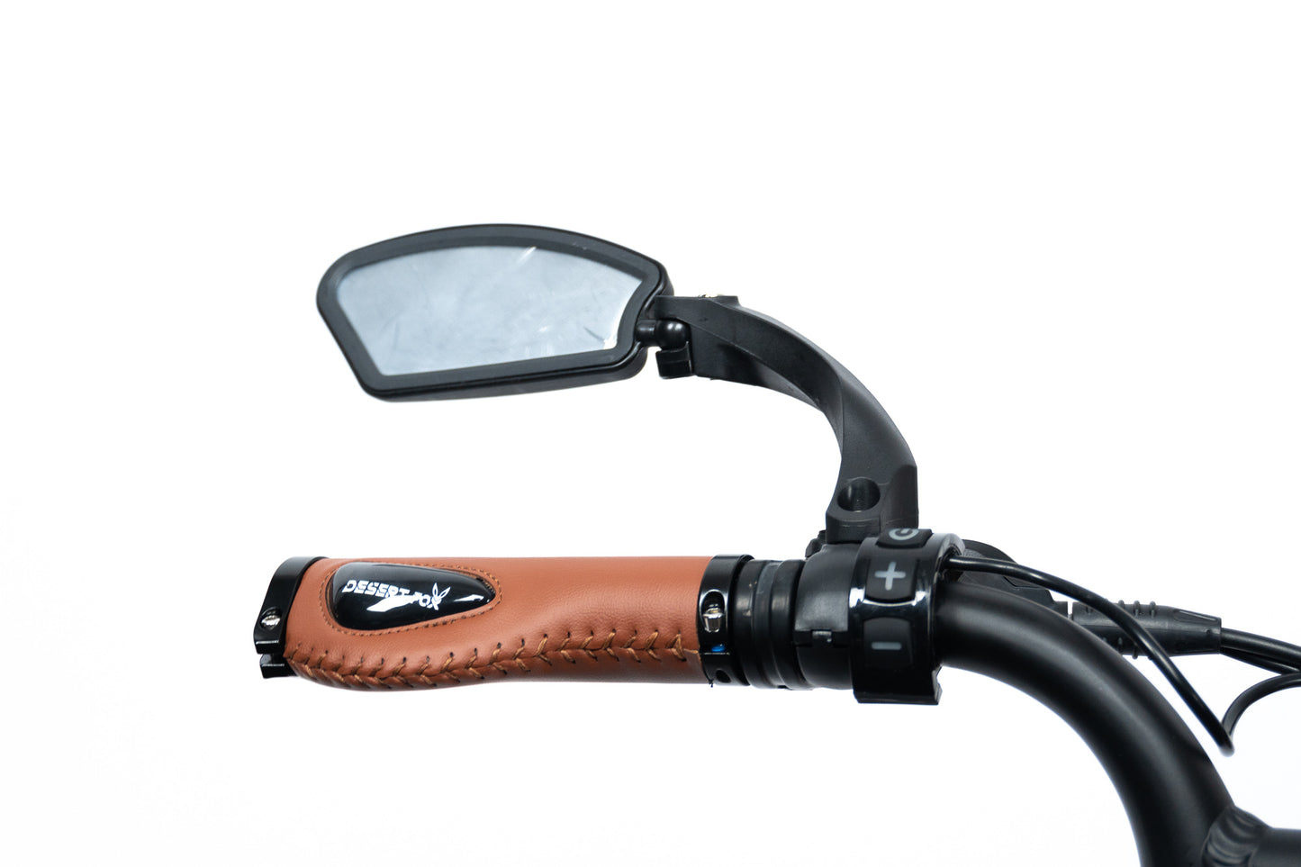 Desert Fox Luxury Gel Grips in Black Vegan Leather for Bikes & Fatbikes