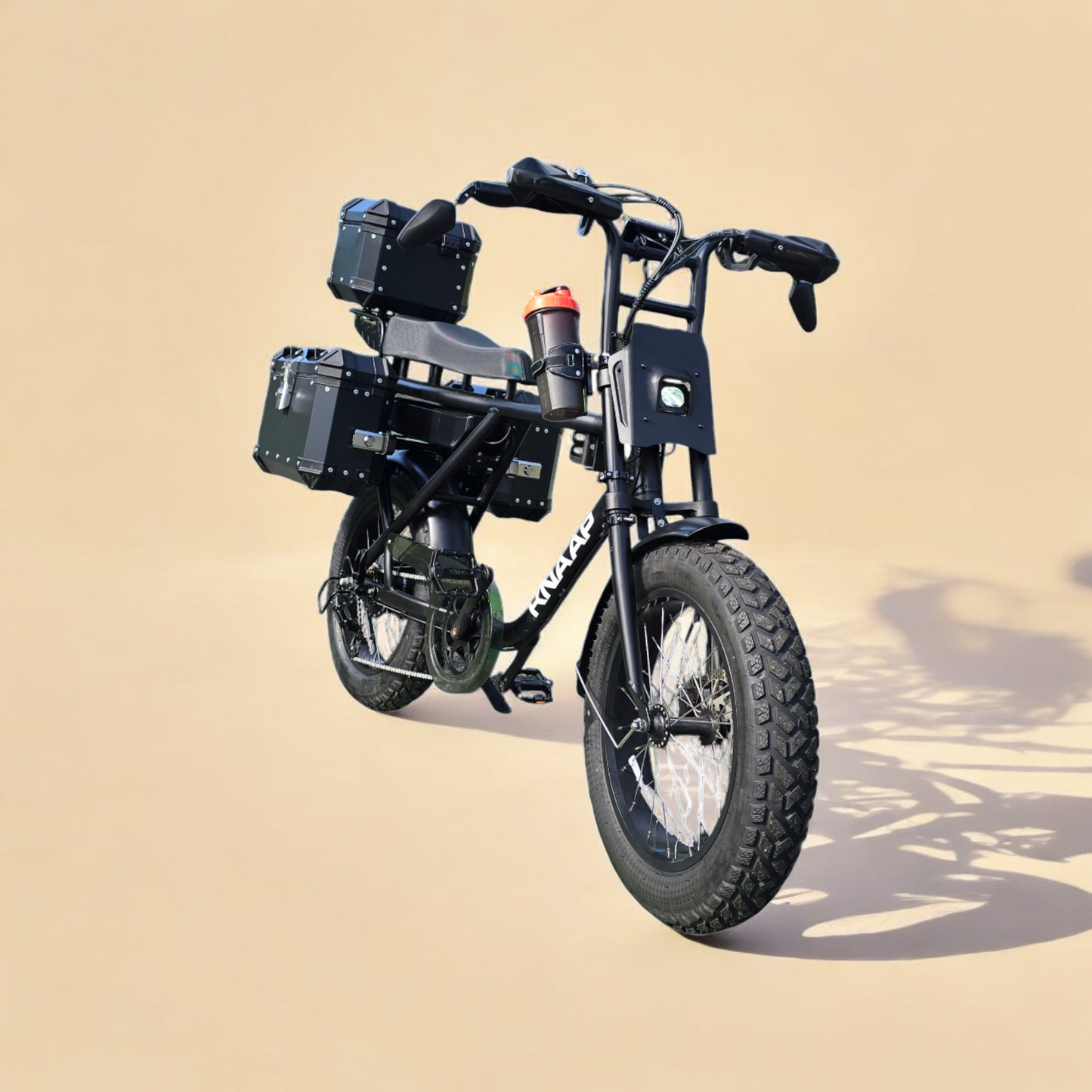 Desert Fox Black Aluminum Right Side Case set for Fatbikes