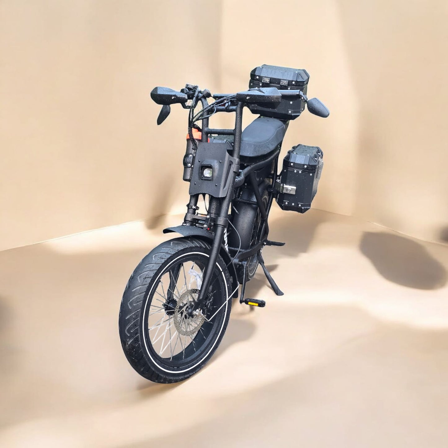 Desert Fox Black Aluminum Right Side Case set for Fatbikes