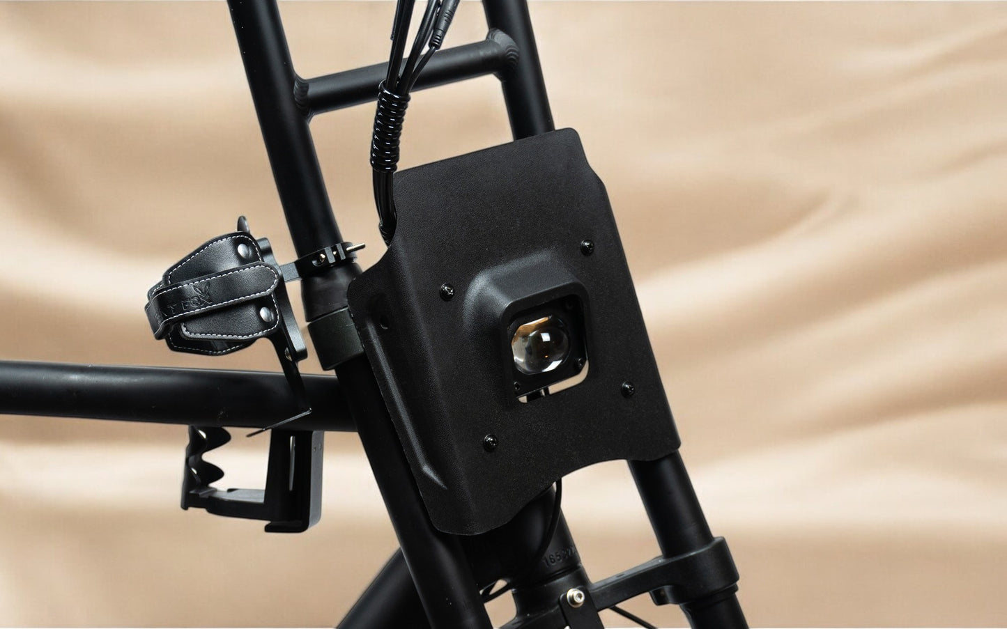 Desert Fox Black Vegan Leather Cup Holder for Bikes & Fatbikes