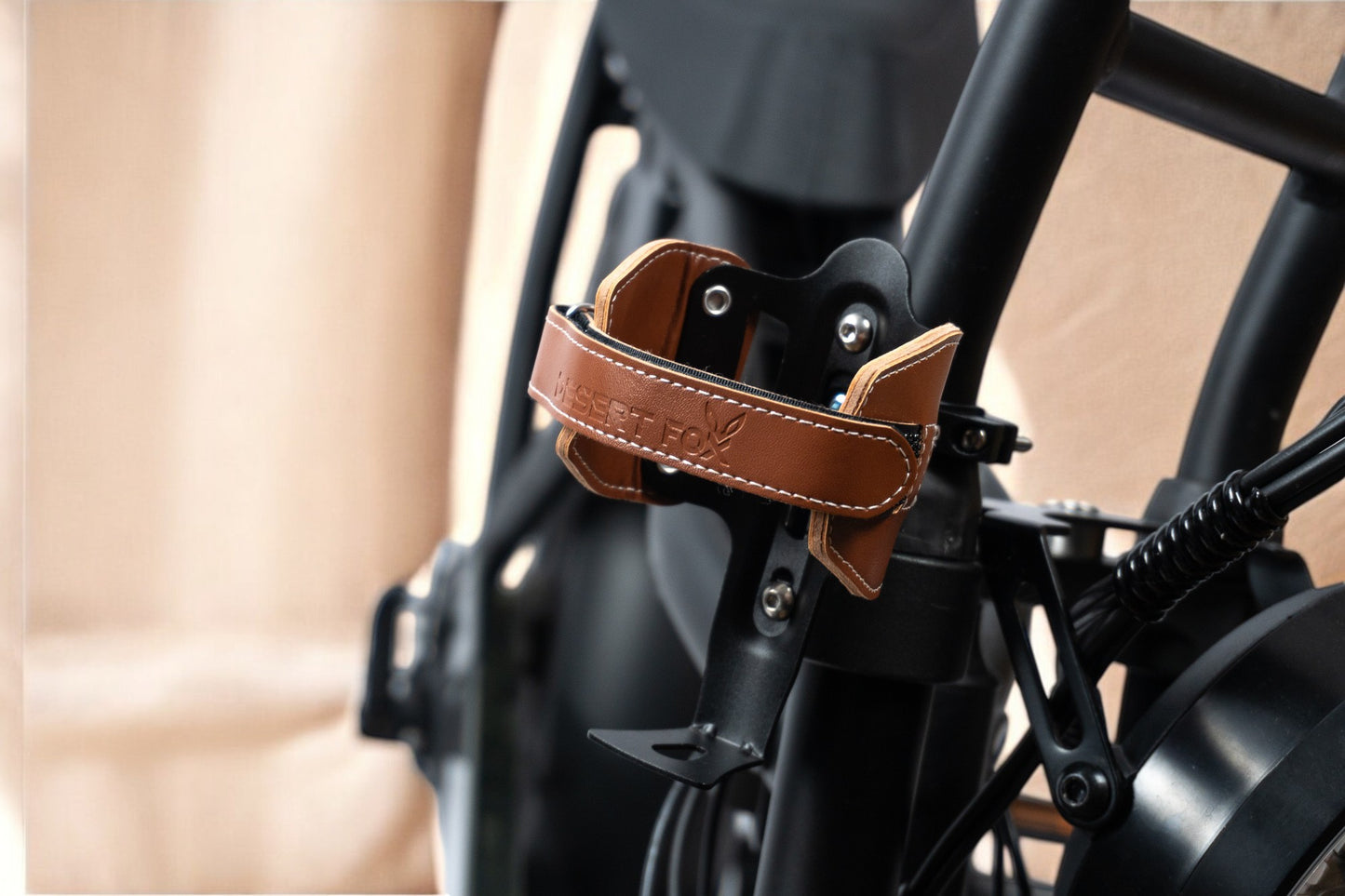 Desert Fox Brown Vegan Leather Cup Holder for Bikes & Fatbikes